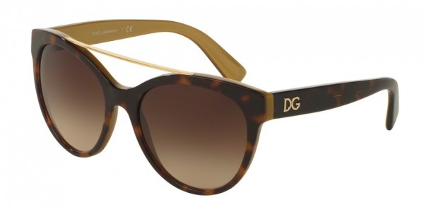 Dolce & Gabbana DG4280 Sunglasses, 295613 TOP HAVANA ON GOLD
