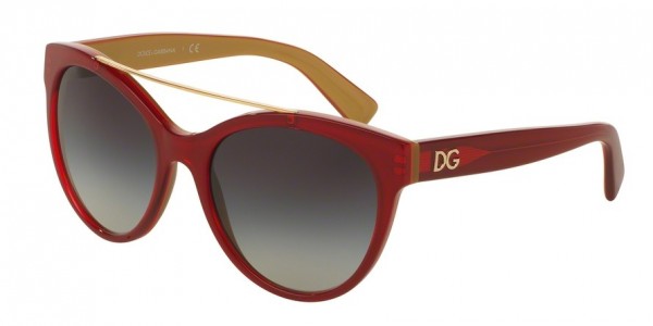 Dolce & Gabbana DG4280F Sunglasses, 29688G TOP RED ON GOLD