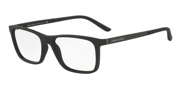 Giorgio Armani AR7104 Eyeglasses, 5063 BLACK RUBBER (BLACK)