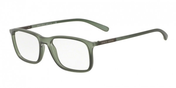 Giorgio Armani AR7106 Eyeglasses, 5484 MATTE TRANSPARENT GREEN (GREEN)