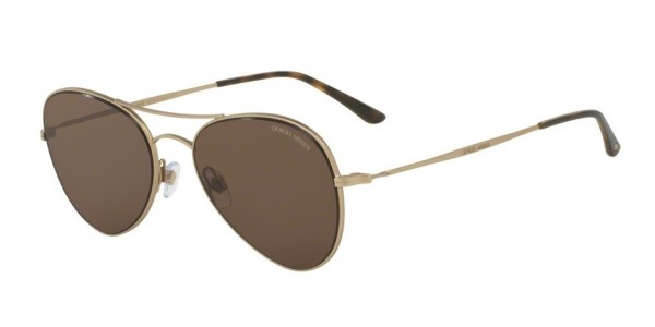 Giorgio Armani AR6035 Sunglasses, 300273 MATTE PALE GOLD (GOLD)