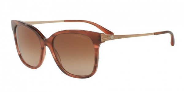 Giorgio Armani AR8074 Sunglasses, 548813 STRIPED BROWN BROWN GRADIENT (TORTOISE)