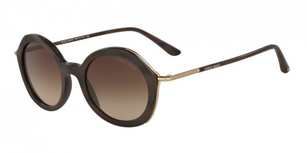 Giorgio Armani AR8075 Sunglasses, 549513 MATTE STRIPED BROWN (BROWN)