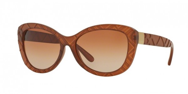 Burberry BE4217 Sunglasses, 357513 MATTE BROWN (BROWN)