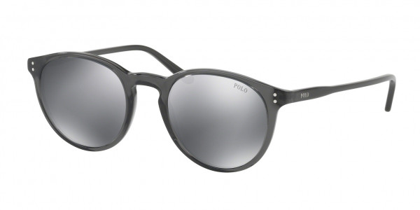 Polo PH4110 Sunglasses, 55366G SHINY BLACK CRYSTAL GREY MIRRO (BLACK)