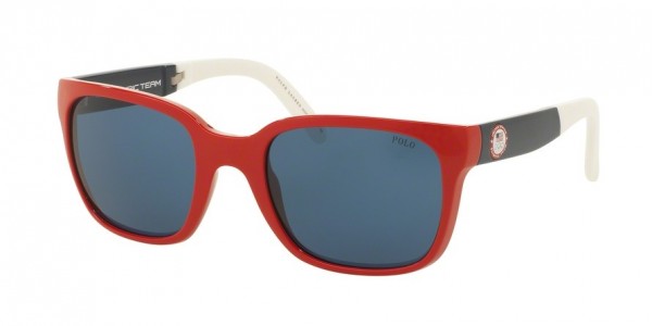 Polo PH4111 Sunglasses, 559480 SHINY RED (RED)