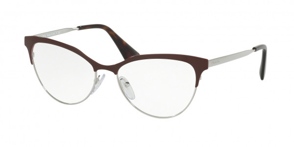 Prada PR 55SV CINEMA Eyeglasses, UF61O1 AMARANTH/SILVER (BORDEAUX)