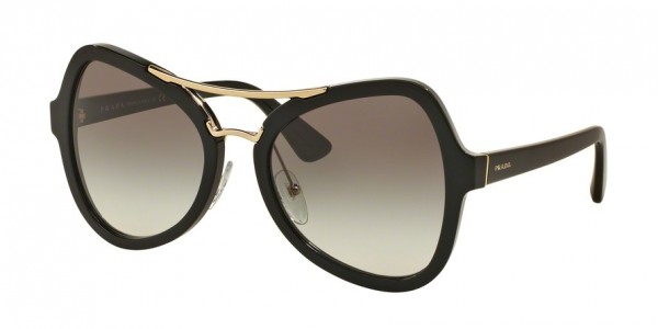 Prada PR 18SS Sunglasses, 1AB0A7 BLACK (BLACK)