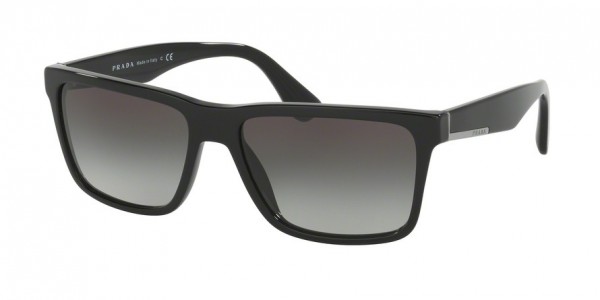 Prada PR 19SSF Sunglasses, 1AB0A7 BLACK (BLACK)