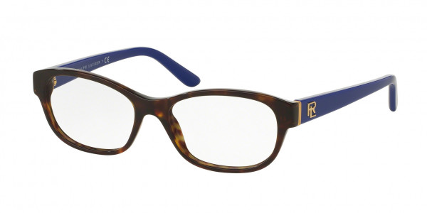 Ralph Lauren RL6148 Eyeglasses, 5566 SHINY DARK HAVANA (BLUE)