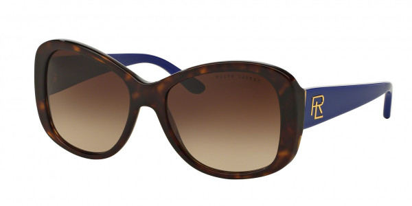 Ralph Lauren RL8144 Sunglasses, 500313 SHINY DARK HAVANA GRADIENT BRO (TORTOISE)