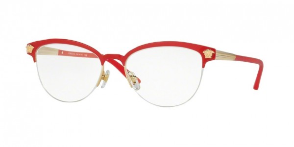 Versace VE1235 Eyeglasses, 1376 RED/GOLD (RED)