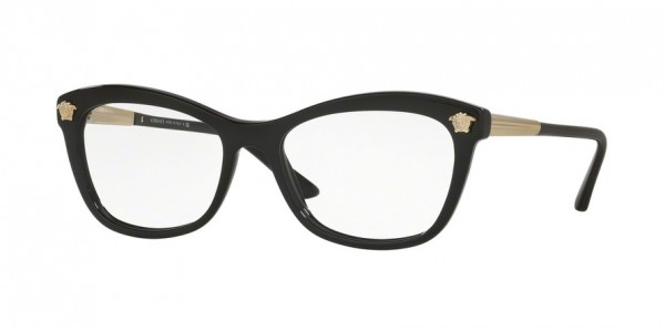 Versace VE3224A Eyeglasses, GB1 BLACK (BLACK)