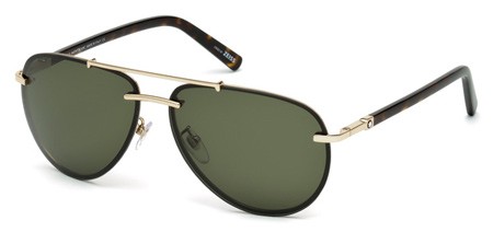 Montblanc MB-596S Sunglasses, 28N - Shiny Rose Gold / Green
