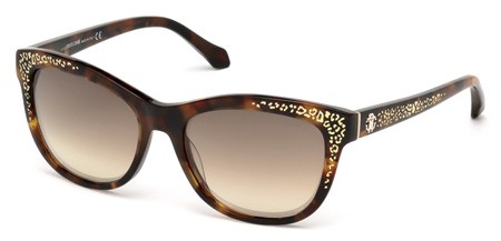 Roberto Cavalli TSZE Sunglasses, 52G - Dark Havana / Brown Mirror