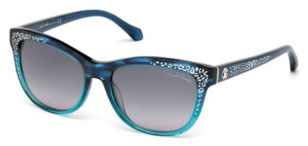 Roberto Cavalli TSZE Sunglasses, 91B - Matte Blue / Gradient Smoke