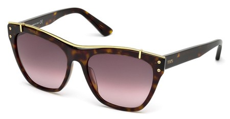 Tod's TO-0171 Sunglasses, 52Z - Dark Havana / Gradient Or Mirror Violet