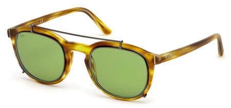 Tod's TO-0181 Sunglasses, 55N - Coloured Havana / Green
