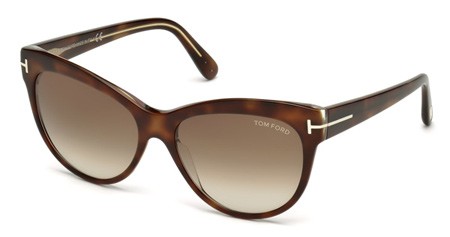 Tom Ford LILY Sunglasses, 56F - Havana/other / Gradient Brown