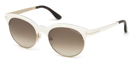 Tom Ford ANGELA Sunglasses, 28F - Shiny Rose Gold / Gradient Brown