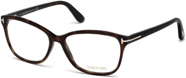 Tom Ford FT5404 Eyeglasses, 052 - Shiny Dark Classic Havana, Shiny Rose Gold 