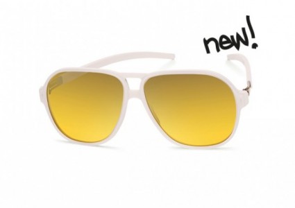 ic! berlin Justin H. Sunglasses, Tofu / Yellow Dust Mirrored