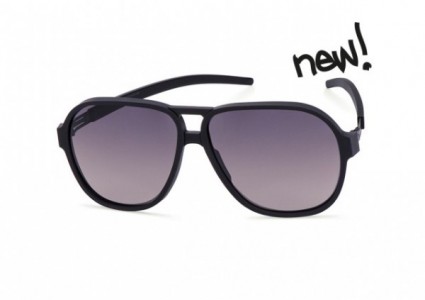 ic! berlin Justin H. Sunglasses, Black-Rough / Black to Grey