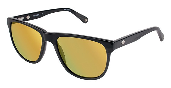 Sperry Top-Sider Seaford Sunglasses, C01 BLACK (GREEN/BLUE MIRROR)