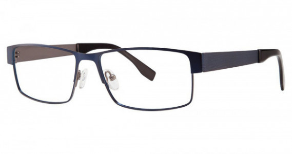 Big Mens Eyewear Club BIG DRAFT Eyeglasses, Matte Navy/Gunmetal