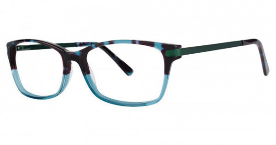Genevieve TANGENT Eyeglasses, Teal/Tortoise
