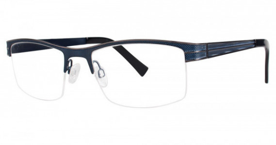 Big Mens Eyewear Club BIG WIN Eyeglasses, Matte Navy/Gunmetal