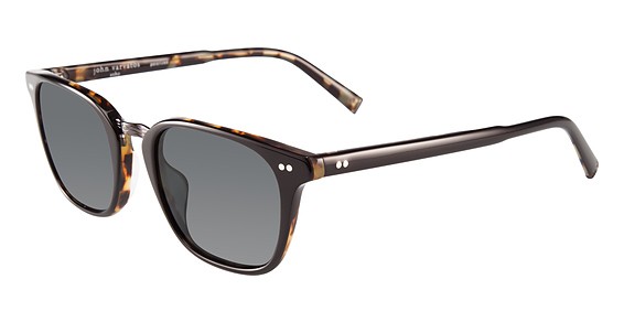 John Varvatos V604 UF Polarized Sunglasses, Black Tortoise