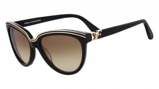 Diane Von Furstenberg DVF608S MILA Sunglasses, (001) BLACK