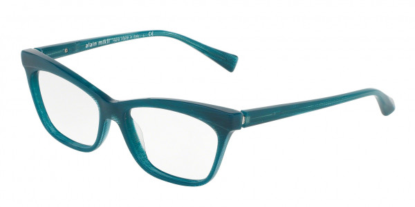 Alain Mikli A03059 Eyeglasses, 4025 PONTILLE' PETROL (LIGHT BLUE)