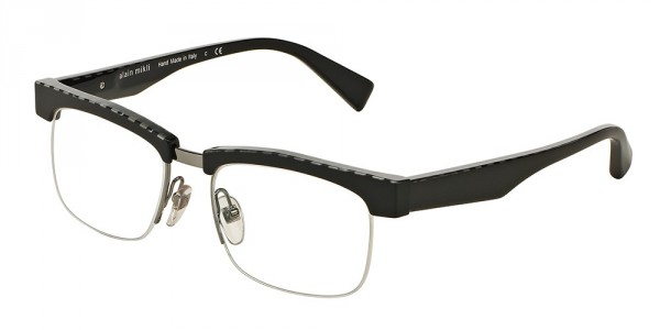Alain Mikli A03055 Eyeglasses, 2897 DAMIER SILVER BLACK (BLACK)