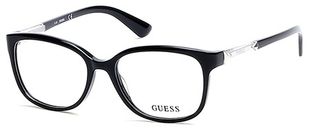 Guess GU-2560 Eyeglasses, 001 - Shiny Black