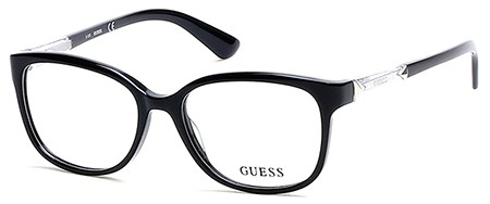 Guess GU-2560-F Eyeglasses, 001 - Shiny Black