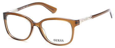 Guess GU-2560-F Eyeglasses, 045 - Shiny Light Brown