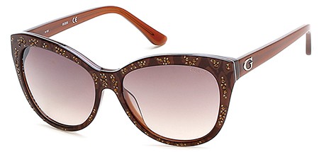Guess GU-7437 Sunglasses, 50F - Dark Brown/other / Gradient Brown