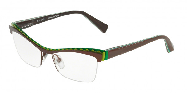 Alain Mikli A02017 Eyeglasses, M0JM BROWN GREEN GREEN (BROWN)