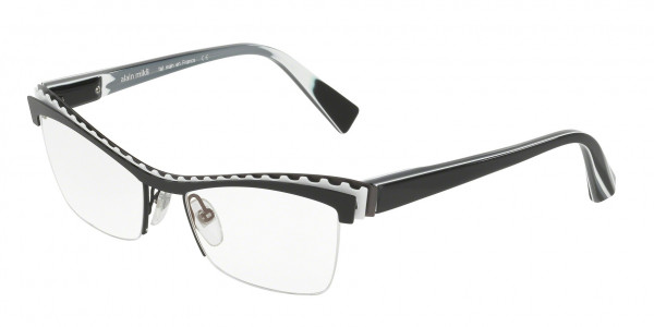Alain Mikli A02017 Eyeglasses, M0JN BLACK WHITE GREY (BLACK)