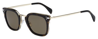 Celine Celine 41402/S Sunglasses, 0ANT(X7) Dark Havana Gold