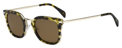 Celine Celine 41402/S Sunglasses, 0J1L(A6) Havana Green Gold
