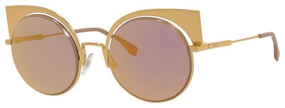 Fendi Ff 0177/S Sunglasses, 0001(OJ) Yellow Gold