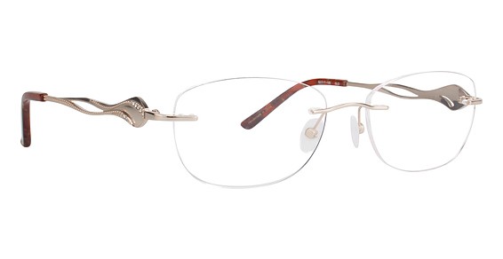 Totally Rimless TR 242 Pave Eyeglasses, GLD Gold