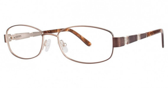 Genevieve Stylish Eyeglasses, brown/gold