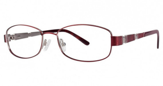 Genevieve Stylish Eyeglasses, burgundy/gunmetal