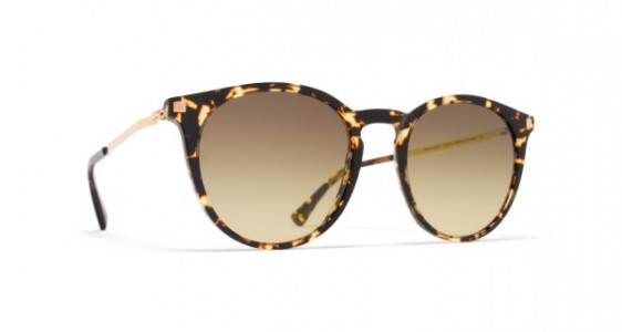 Mykita KEELUT Sunglasses, C12 TRINIDAD/GLOSSY GOLD - LENS: BROWN/BROWN GRADIENT