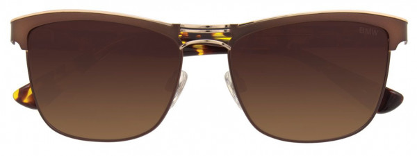 BMW Eyewear B6525 Sunglasses, 015 - Satin Brown & Gold