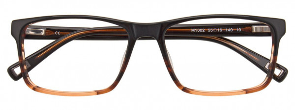 BMW Eyewear M1002 Eyeglasses, 010 - Dark Brown & Brown Crystal
